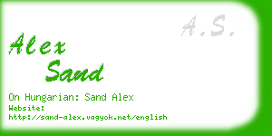 alex sand business card